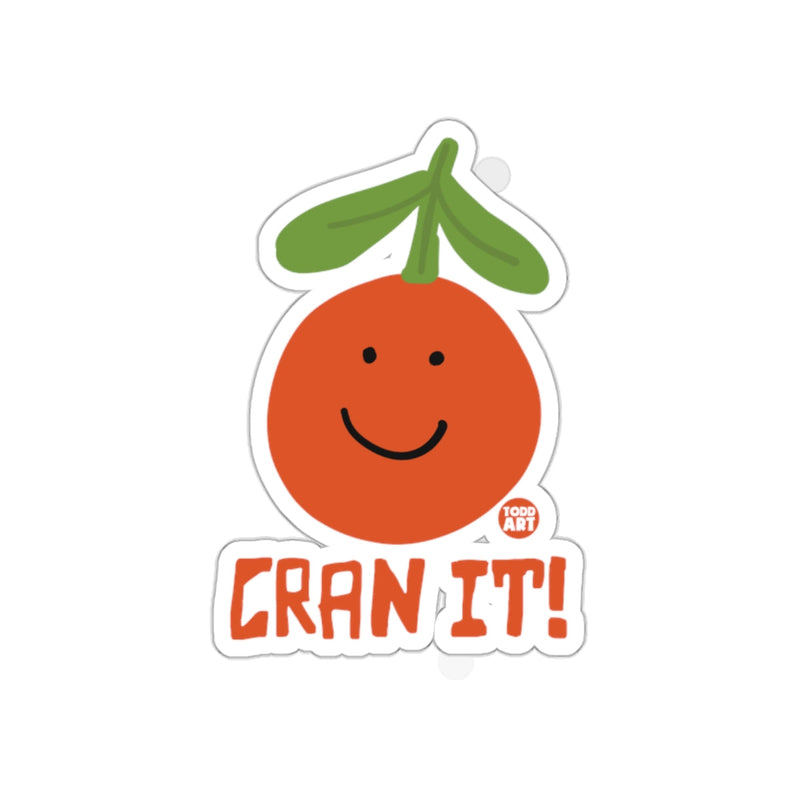 Load image into Gallery viewer, Smiling Cranberry Design CRAN IT! Sticker
