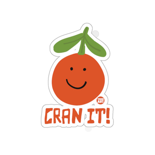Smiling Cranberry Design CRAN IT! Sticker