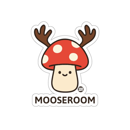 Cute Cartoon Mushroom with Antlers Sticker