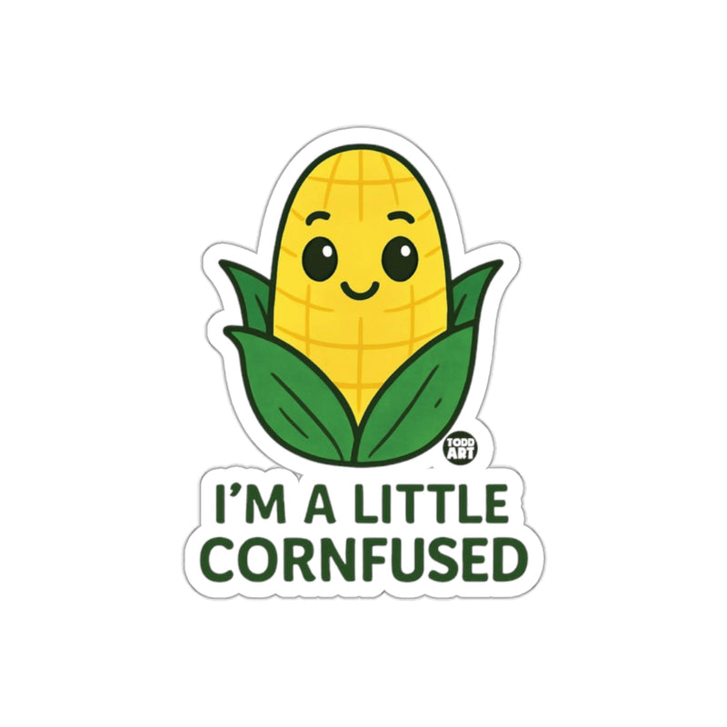 Load image into Gallery viewer, I'm A Little Cornfused Cute Corn Sticker Product
