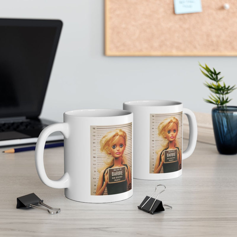 Load image into Gallery viewer, Barbie Mugshot Design Coffee Mug Office Accessories
