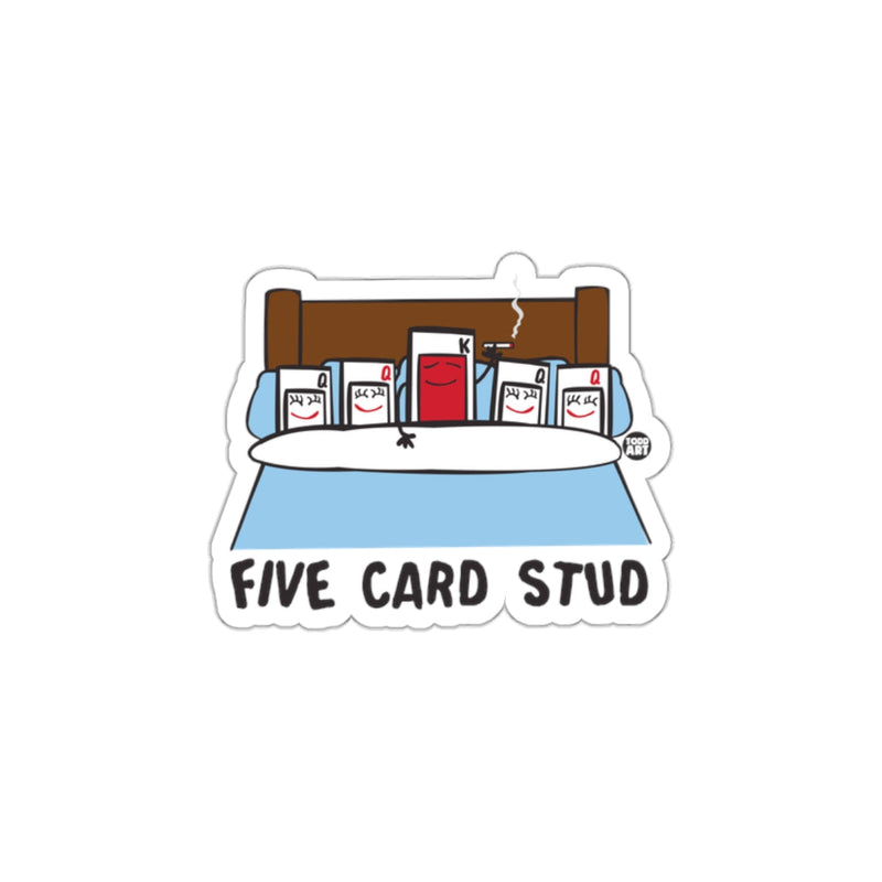 Load image into Gallery viewer, Funny Five Card Stud Artwork Sticker For Poker Fans
