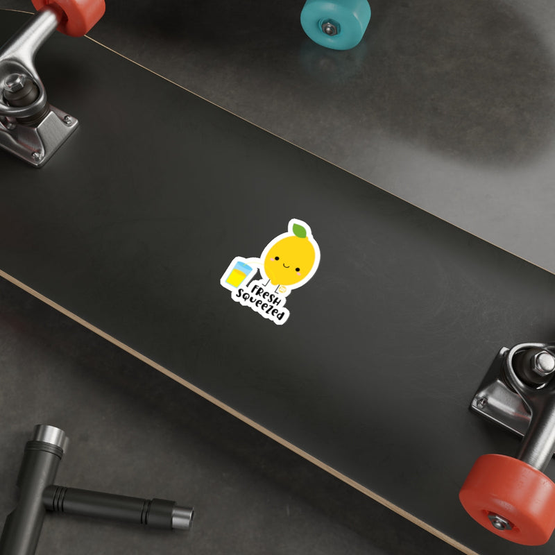 Load image into Gallery viewer, Freshly Squeezed Lemon Design Sticker for Skateboard
