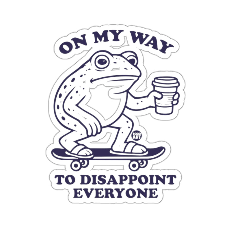 Load image into Gallery viewer, ON MY WAY TO DISAPPOINT EVERYONE Frog Skateboard Coffee 
