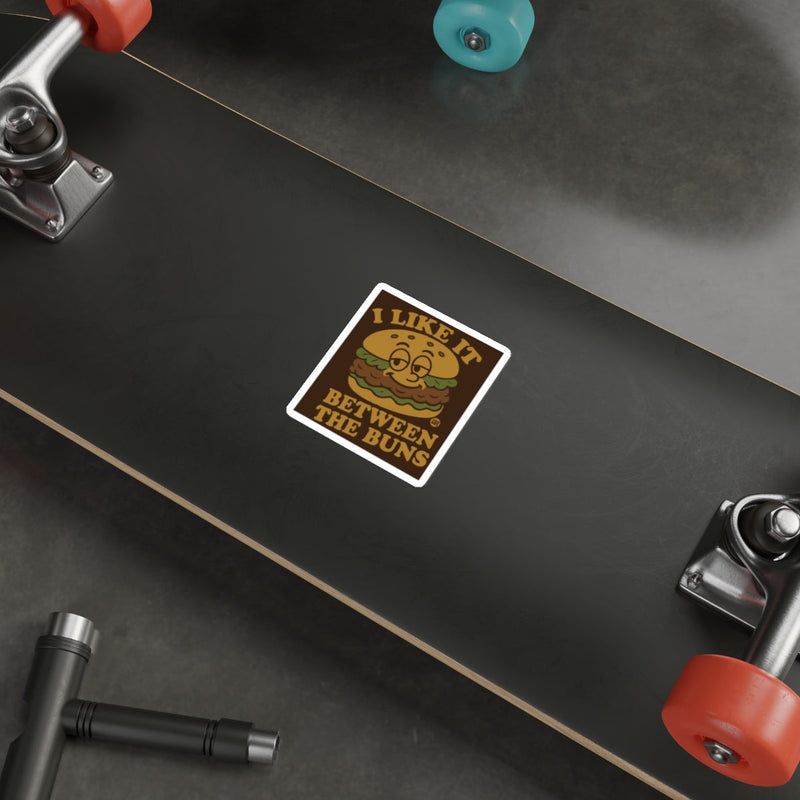 Load image into Gallery viewer, I Like It Between the Buns Sticker for Skateboards
