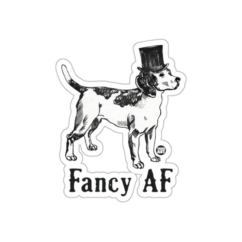 Load image into Gallery viewer, Fancy AF Dog in Top Hat Sticker Design
