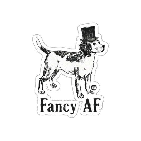 Fancy AF Dog in Top Hat Sticker Design