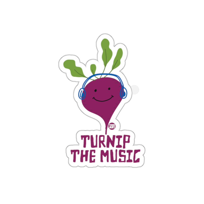 Load image into Gallery viewer, Turnip The Music Cute Vegetable Character Sticker
