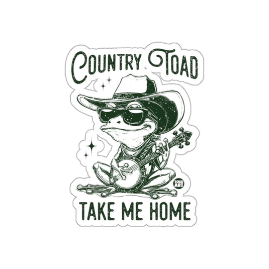 Country Toad Take Me Home Art Sticker