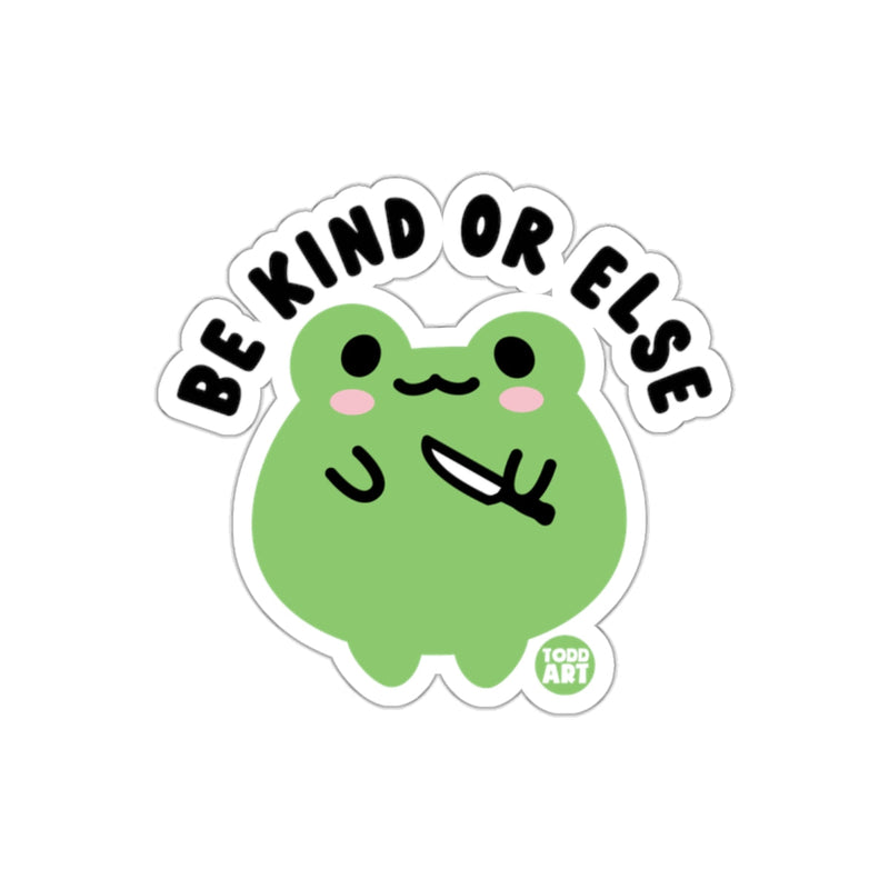 Load image into Gallery viewer, Be Kind Or Else Cute Frog Green Sticker For Laptops
