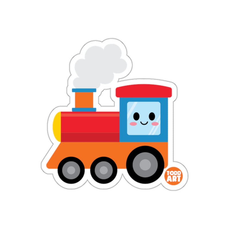 Load image into Gallery viewer, Cute Smiling Train with Todd Art Logo Sticker
