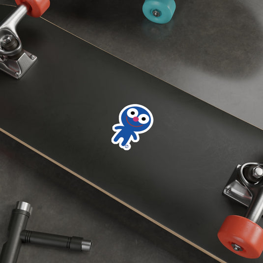 Blue Cartoon Character Sticker for Personalizing Products