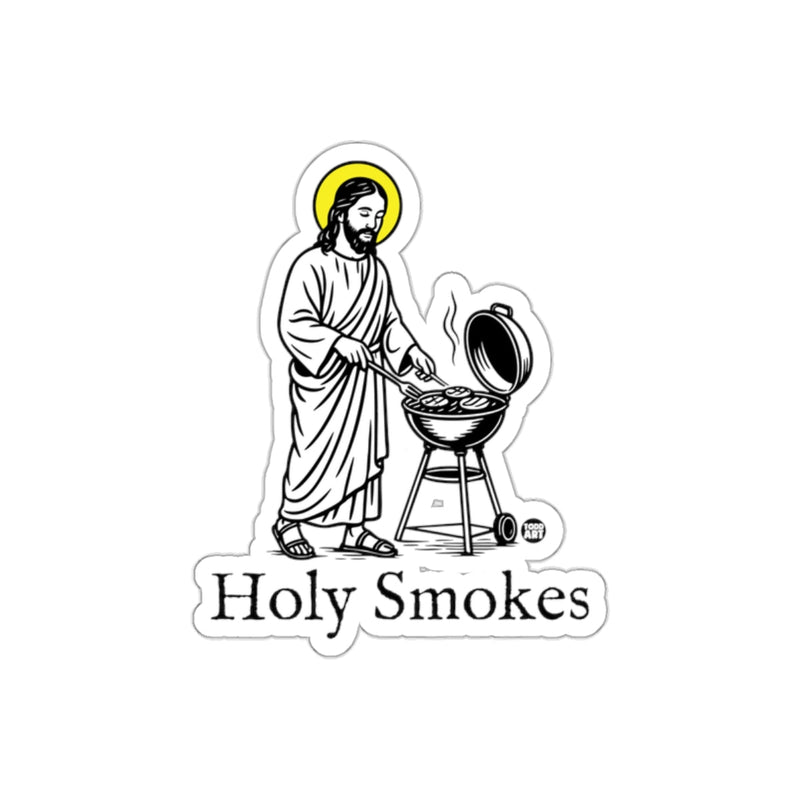 Load image into Gallery viewer, Holy Smokes Funny Barbecue Sticker for Outdoor Grills
