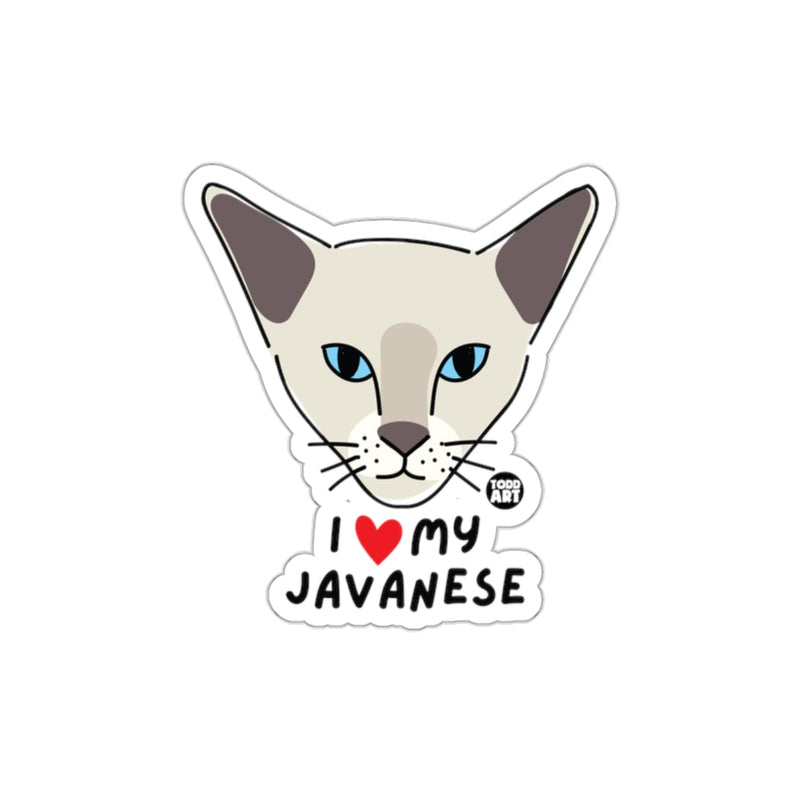 Load image into Gallery viewer, I Love My Javanese Cat Sticker For Pet Lovers
