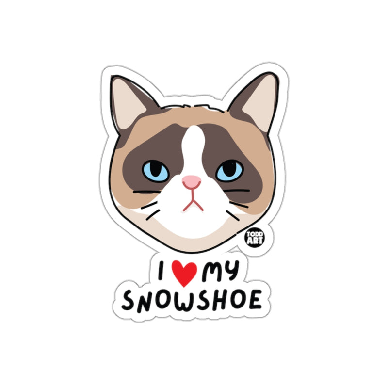 Load image into Gallery viewer, I Love My Snowshoe Sticker For Cat Lovers With Cute Design
