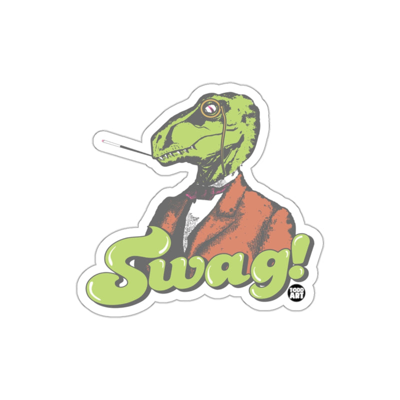 Load image into Gallery viewer, Funny Dinosaur Smoking Print Sticker Product
