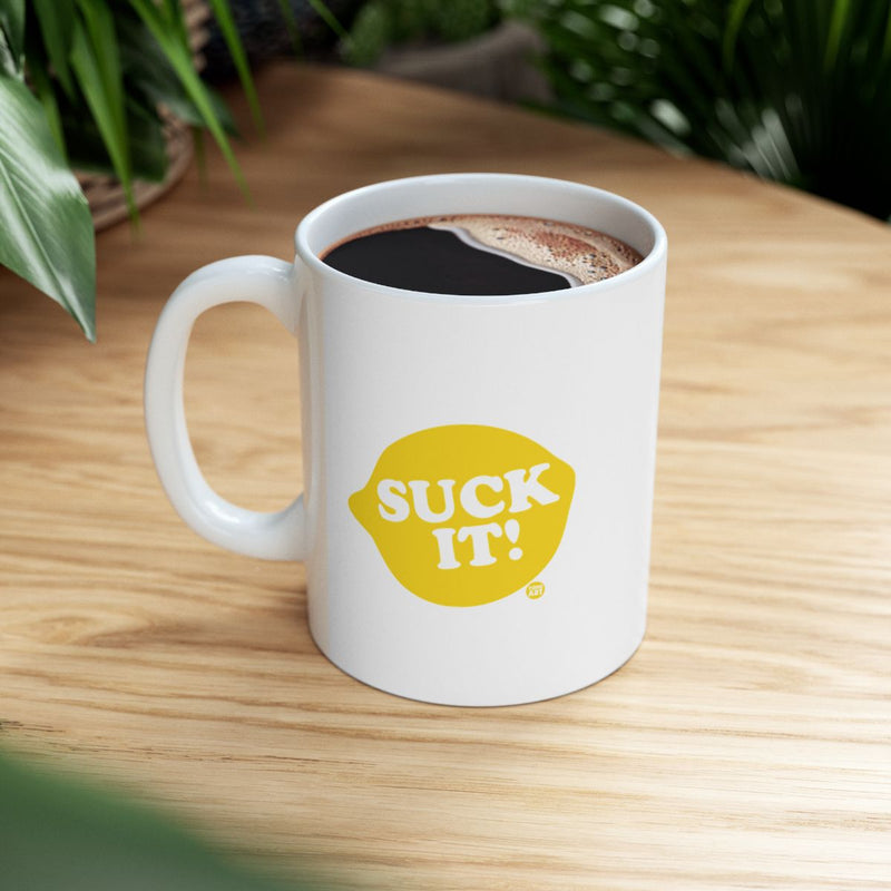Load image into Gallery viewer, Suck It Lemon Design White Coffee Mug
