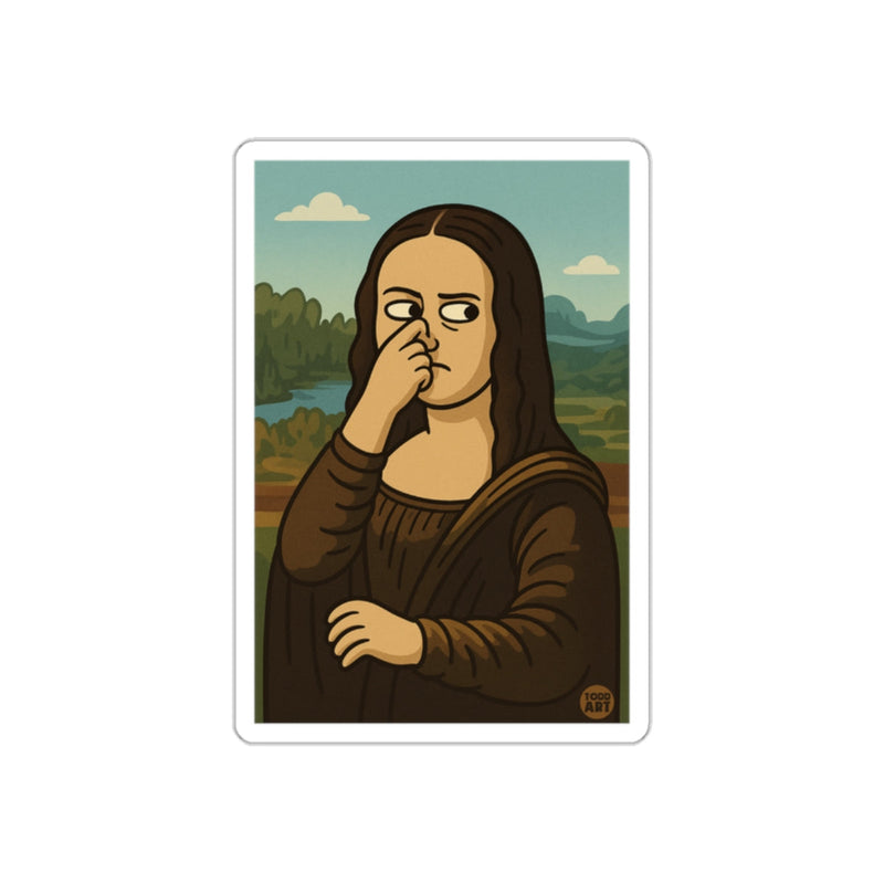 Load image into Gallery viewer, Mona Lisa with a Quirky Twist Picking Nose sticker
