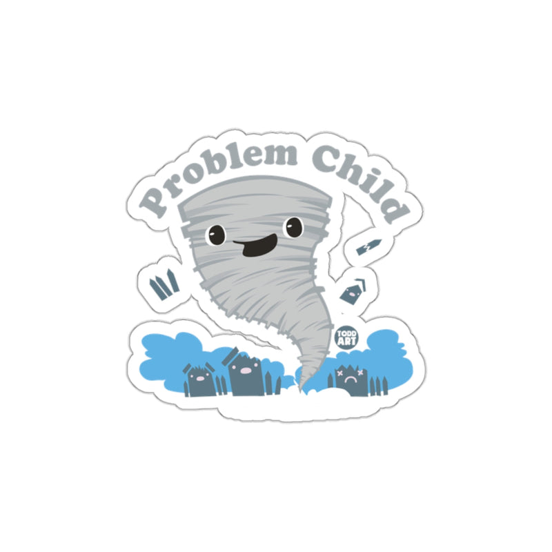 Load image into Gallery viewer, Problem Child Cute Tornado Graphic Sticker
