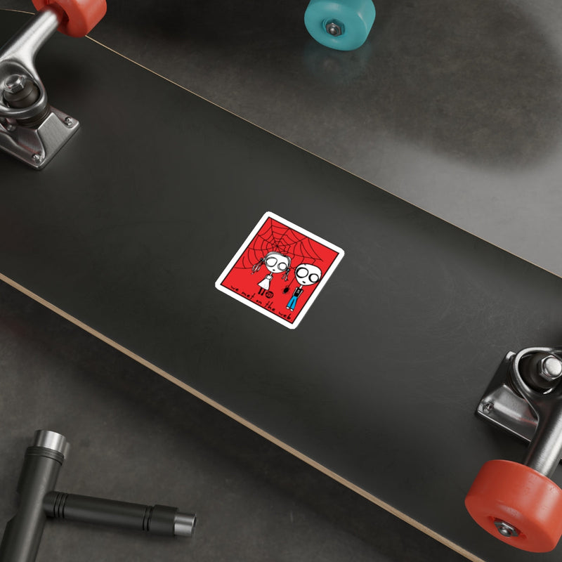 Load image into Gallery viewer, We Are Not The Kids Spider Web Skateboard Sticker
