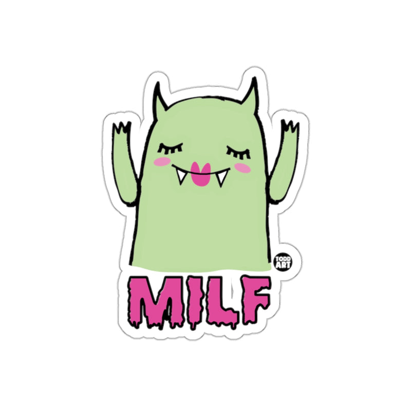 Load image into Gallery viewer, Funny Green Monster with MILF Text Sticker
