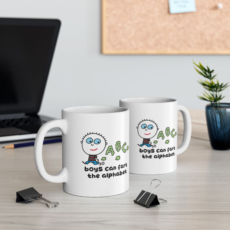 Load image into Gallery viewer, Funny Boys Can Fart the Alphabet Coffee Mug
