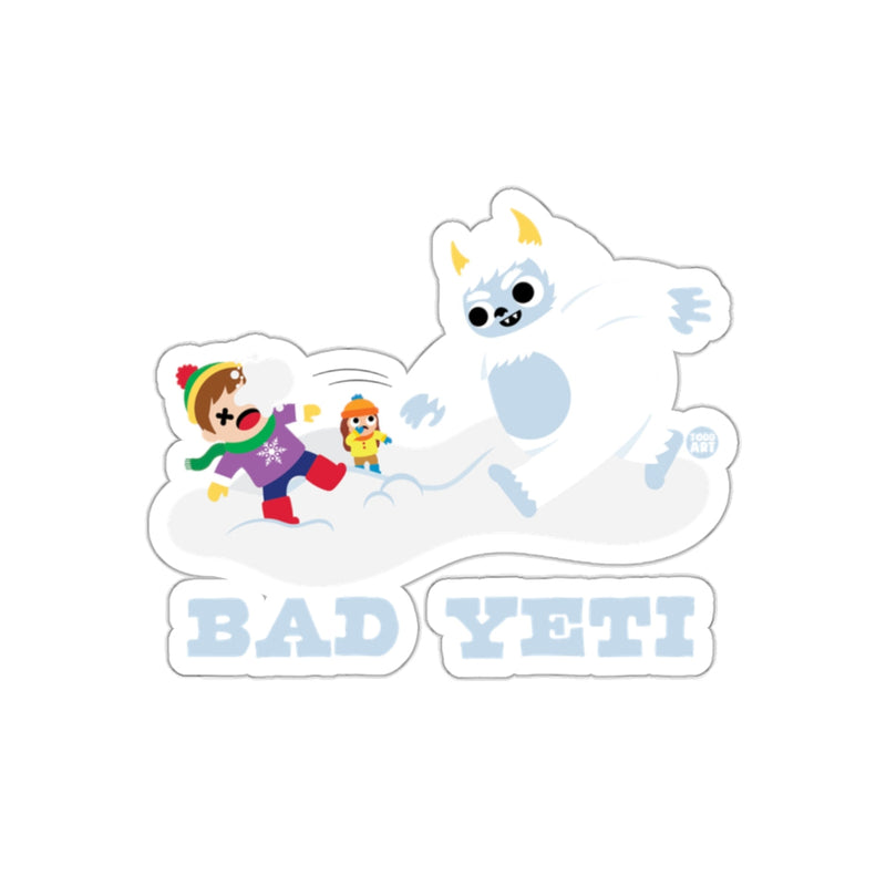 Load image into Gallery viewer, Funny Bad Yeti Chasing Kids Graphic Design Sticker
