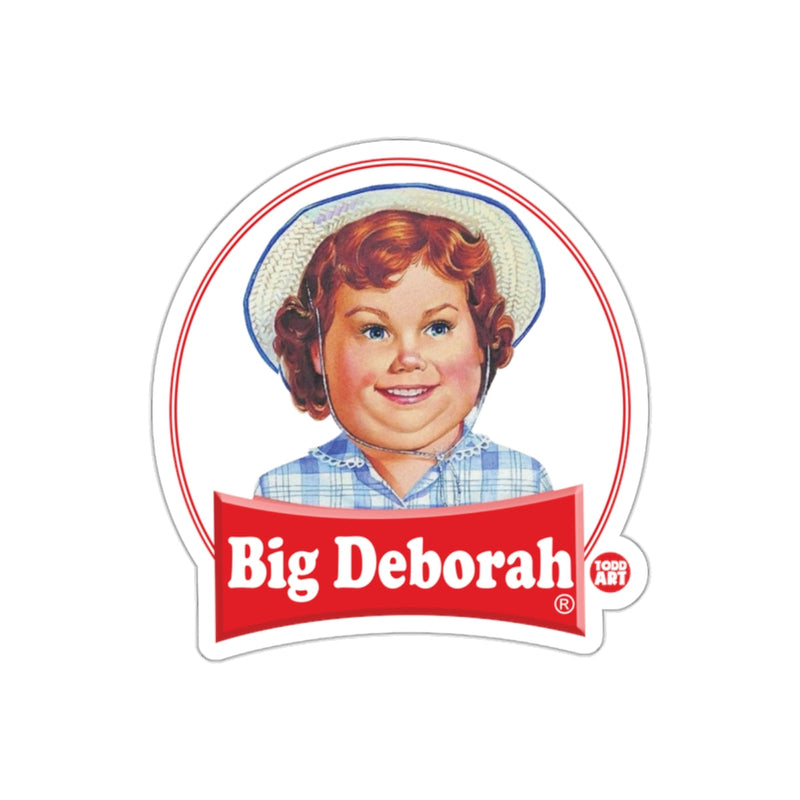 Load image into Gallery viewer, Big Deborah Todd Art Girl Red White Circle sticker
