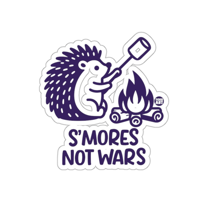Load image into Gallery viewer, S'mores Not Wars Hedgehog Roasting Marshmallow Sticker

