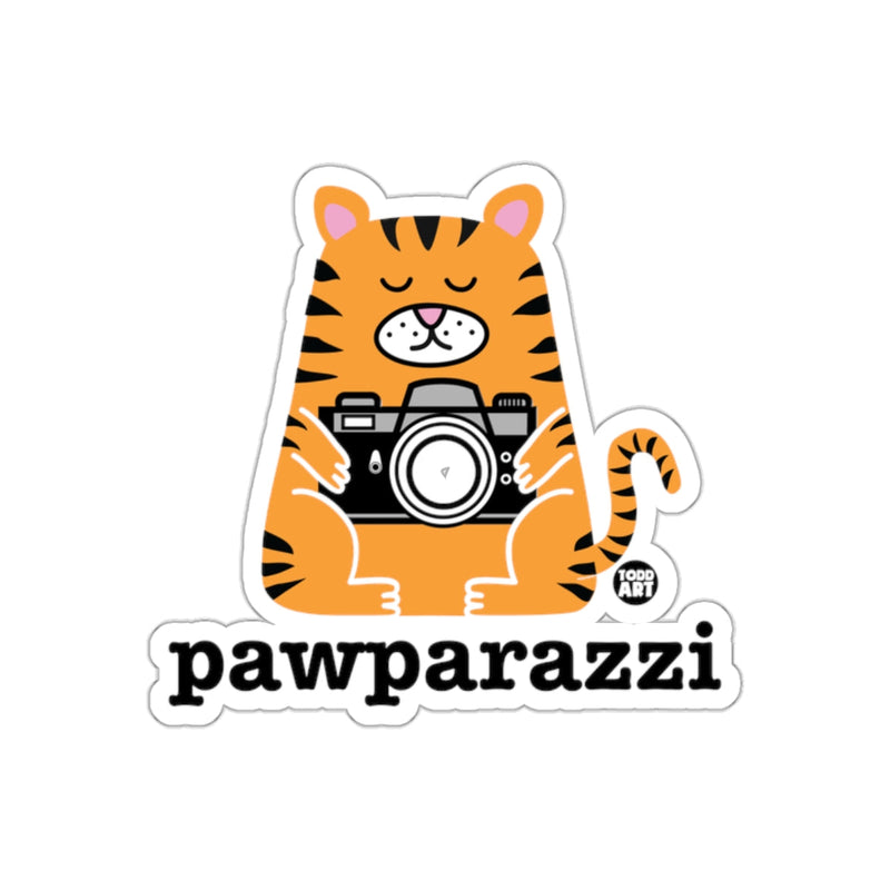 Load image into Gallery viewer, Cute Tiger with Camera Pawparazzi Graphic Design Sticker
