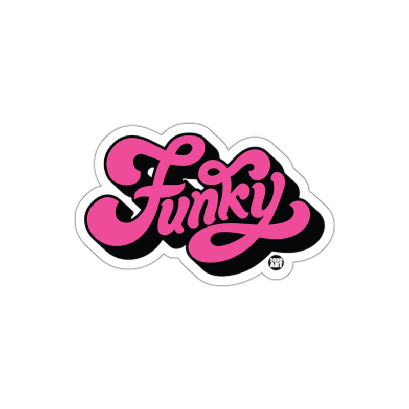 Load image into Gallery viewer, Funky Pink and Black Groovy Sticker Design
