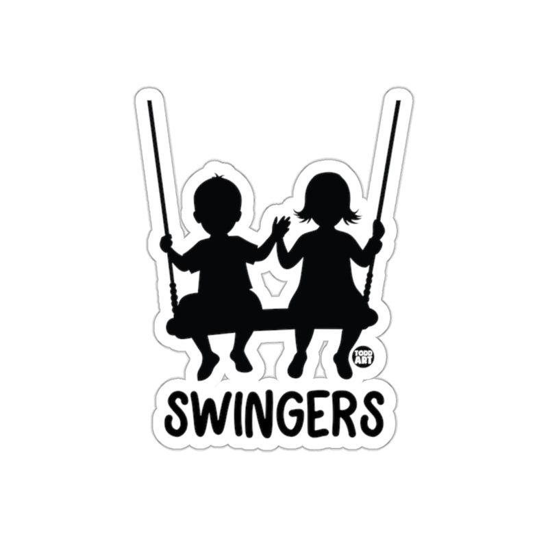 Load image into Gallery viewer, Swingers Silhouette Illustration Sticker Design
