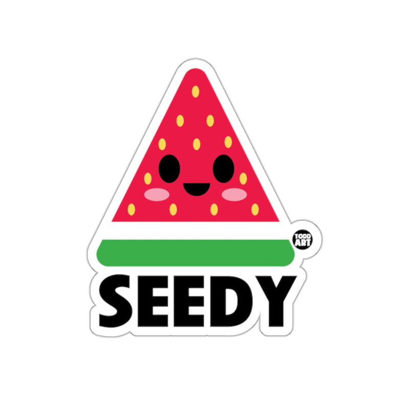 Load image into Gallery viewer, Seedy Smiling Watermelon Cartoon Sticker Design

