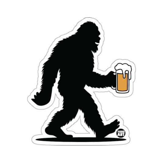 TODD ART Bigfoot Beer Cryptid Lover Unique 