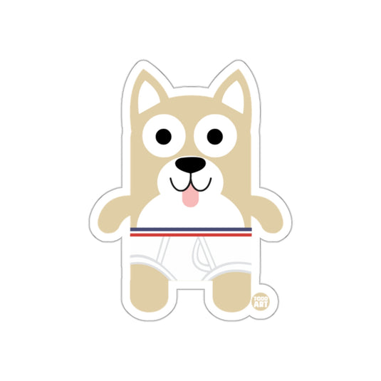 Cute Cartoon Dog with Diaper Sticker Product