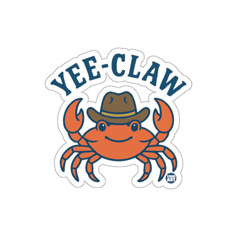 Load image into Gallery viewer, Yee-Claw Cowboy Crab Sticker
