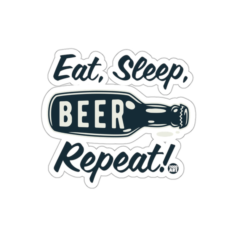 Load image into Gallery viewer, Eat Sleep Beer Repeat Sticker for Beverage Lovers
