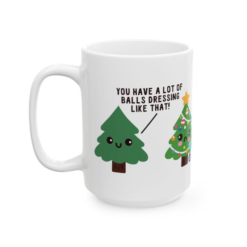 Load image into Gallery viewer, Funny Christmas Tree Cartoon Mug for Holiday Cheer
