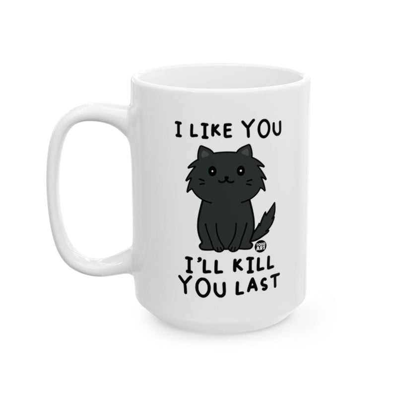 Load image into Gallery viewer, I Like You I'll Kill You Last Cute Black Cat Mug
