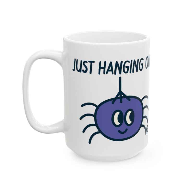 Load image into Gallery viewer, Just Hanging Out Cartoon Spider Mug for a Fun Start
