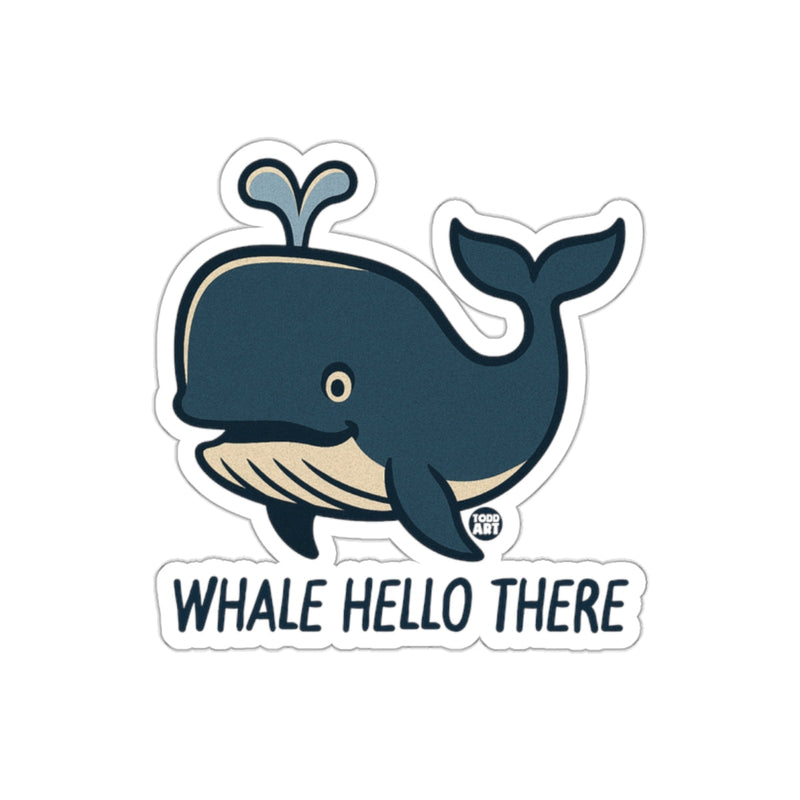 Load image into Gallery viewer, Whale Hello There Cute Whale Sticker for Kids Gifts
