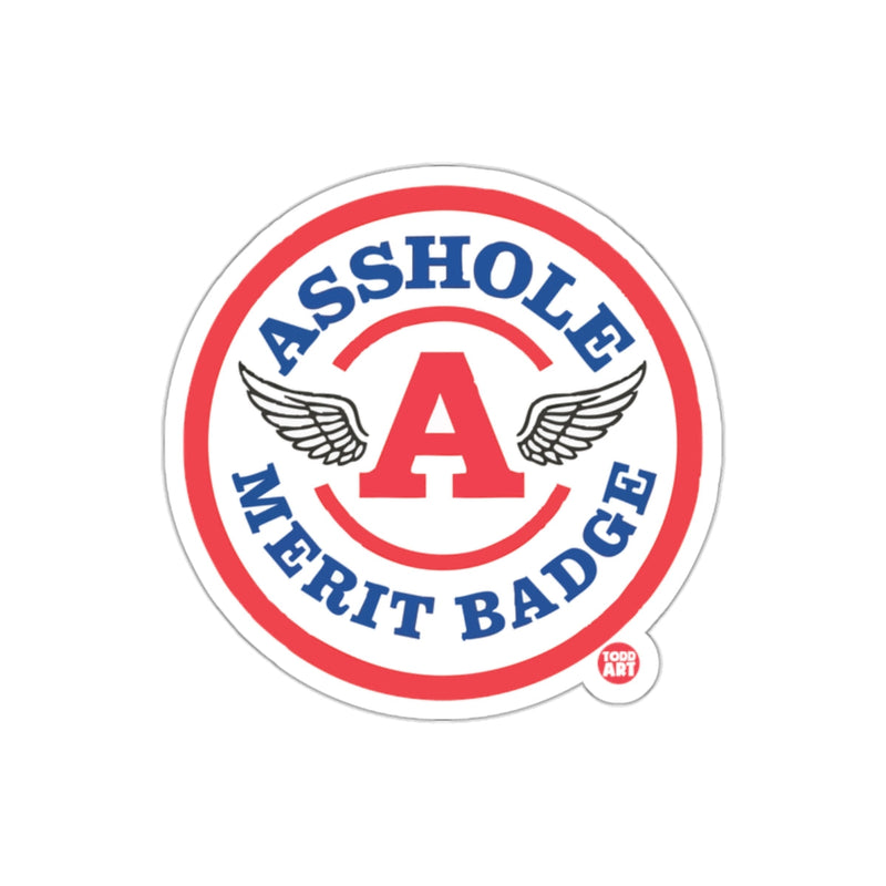 Load image into Gallery viewer, Funny Asshole Merit Badge Sticker Perfect Gag Gift
