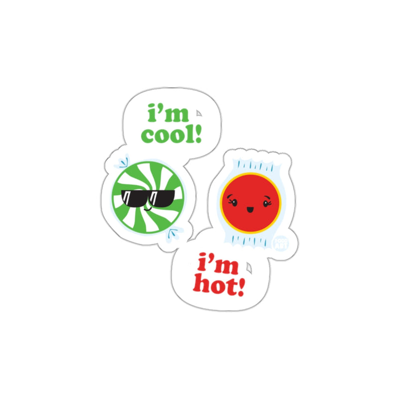 Load image into Gallery viewer, I'm Cool I'm Hot Funny Sticker Set
