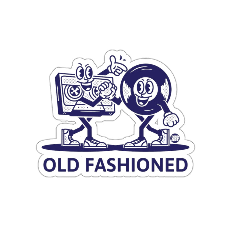 Load image into Gallery viewer, Retro Tunes Old Fashioned Cassette and Vinyl Record sticker
