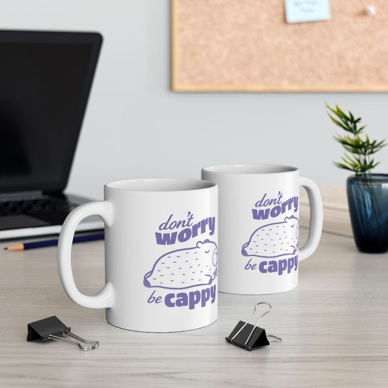 Load image into Gallery viewer, Don't Worry Be Cappy Motivational Coffee Mug
