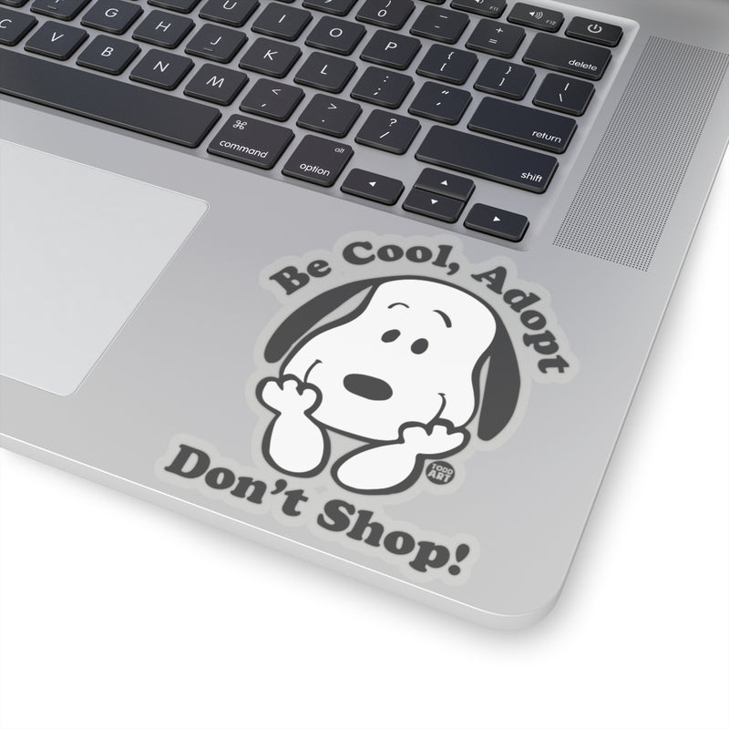 Load image into Gallery viewer, Be Cool Adopt Vinyl Stickers, Cute Dog Stickers, Dog Laptop Stickers, Dog Water Bottle Sticker, Dog Rescue Support Stic
