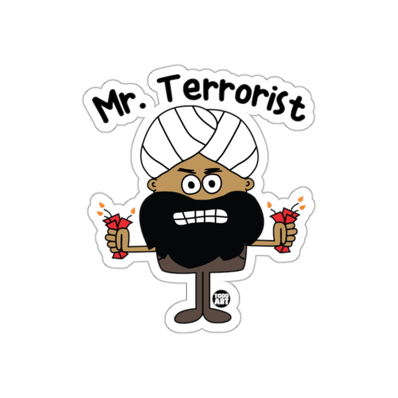 Load image into Gallery viewer, Mr Terrorist Todd Art Character with Bombs sticker
