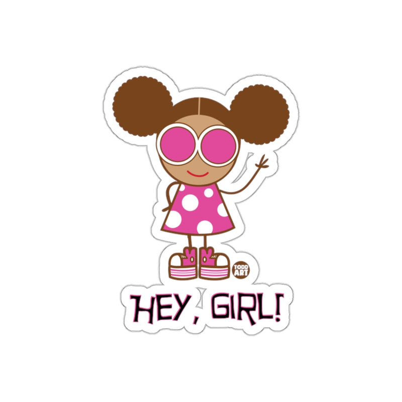 Load image into Gallery viewer, Hey Girl Cool Pink Polka Dot Dress Sticker
