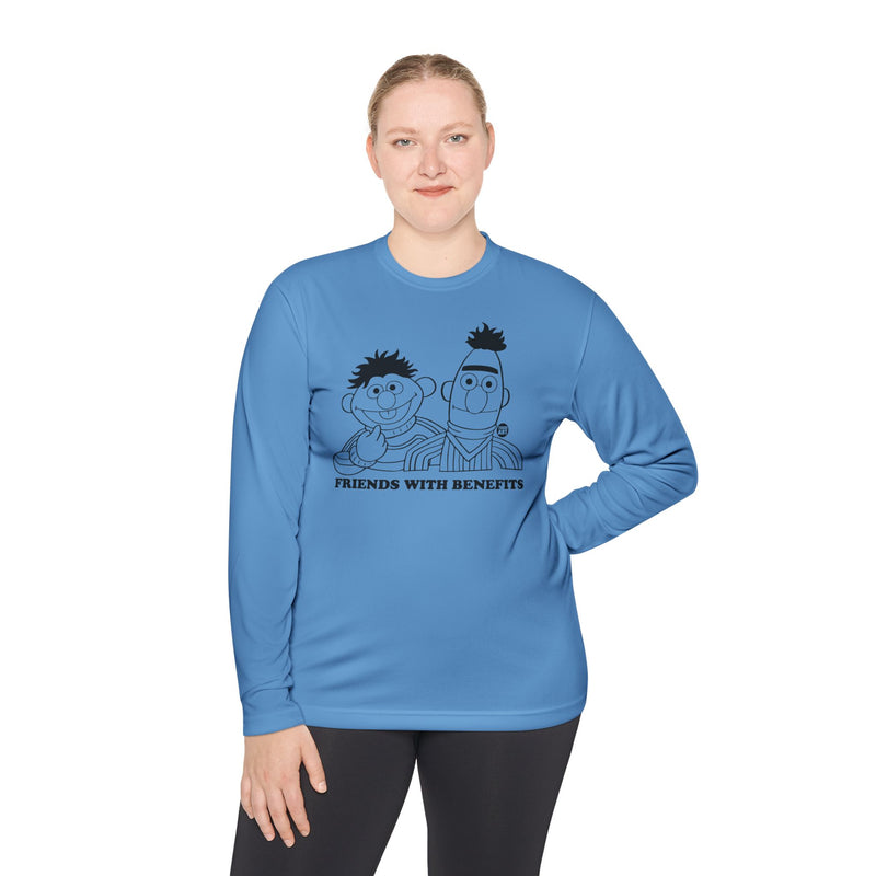 Load image into Gallery viewer, Friends with Benefits Long Sleeve Tee, Funny Friends Lightweight Long Sleeve Tee

