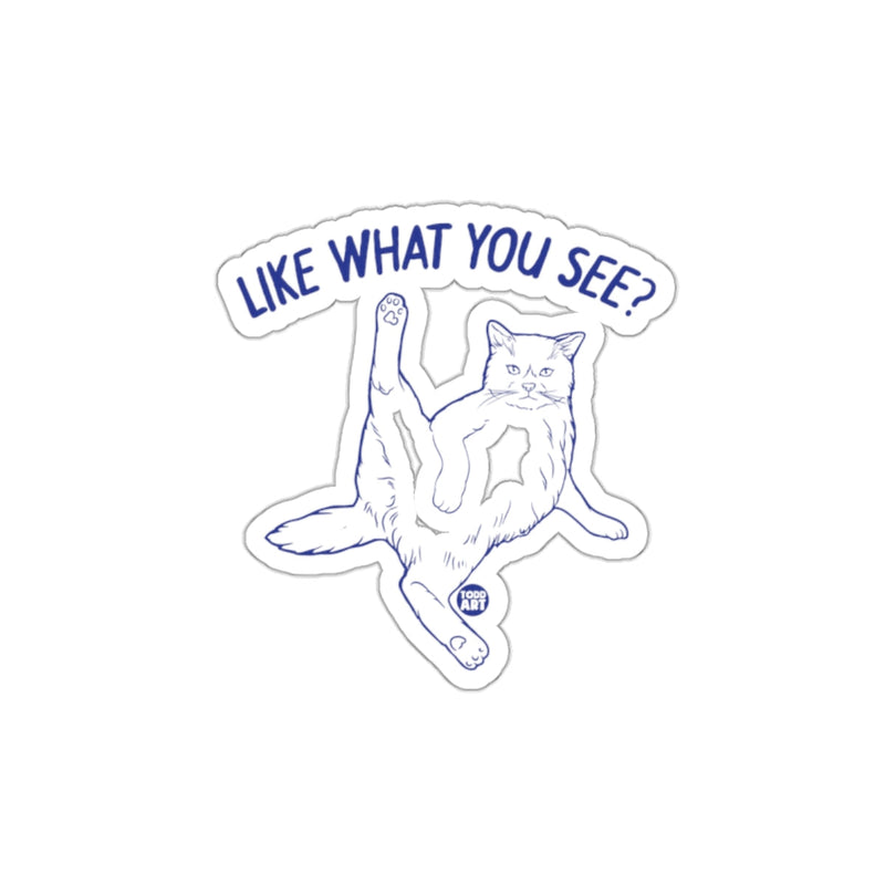 Load image into Gallery viewer, Like What You See? Funny Cat Sticker
